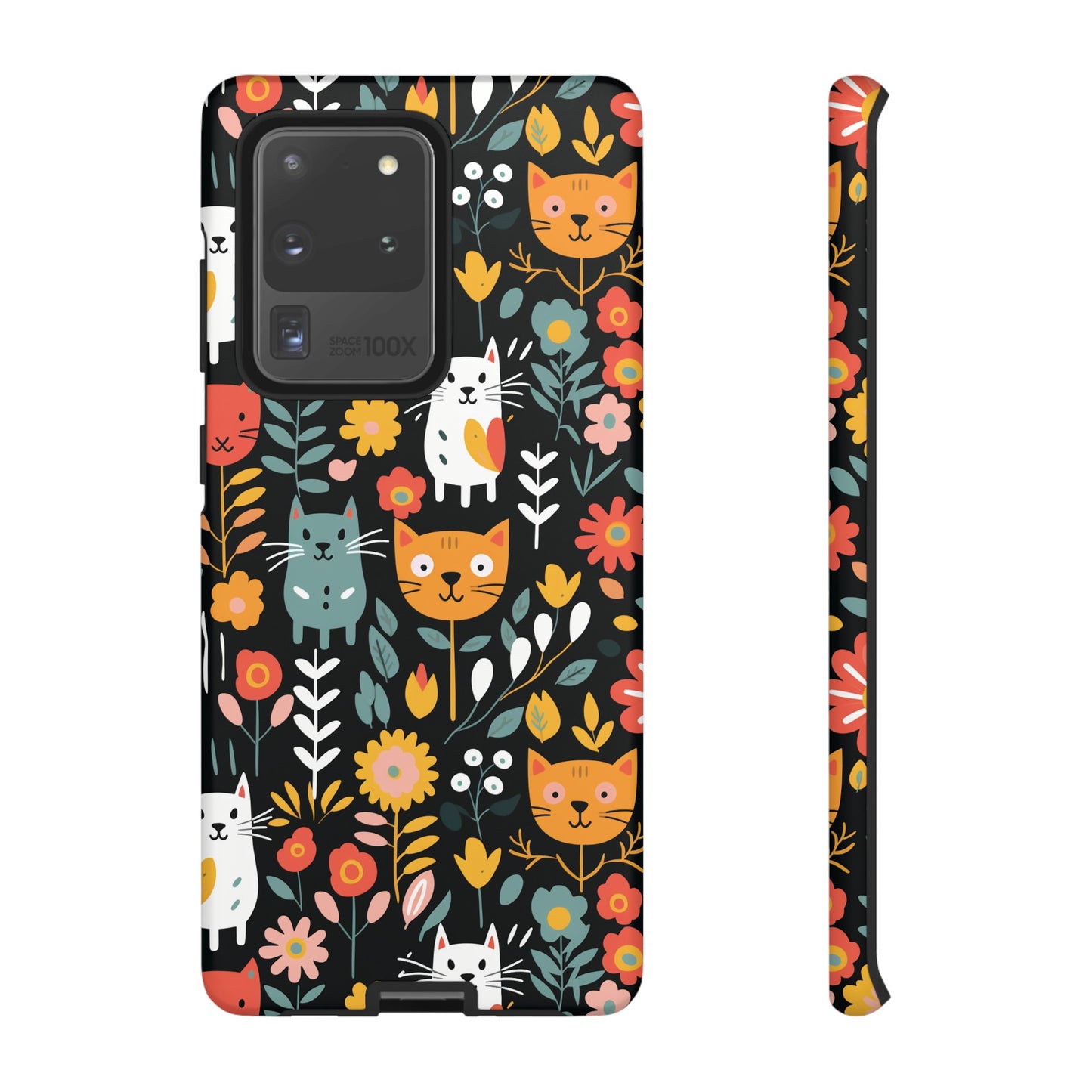 Whimsical Feline Garden Samsung or Google Pixel Tough Cases