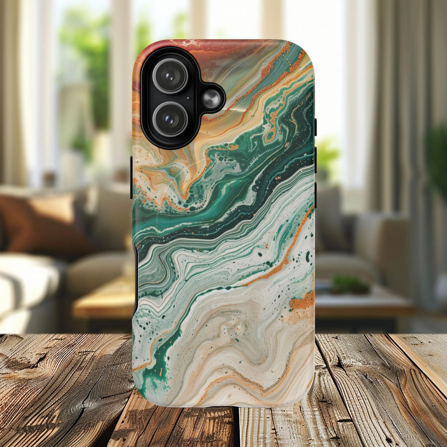 Stylish Tough Acrylic Magnetic iPhone Cases for Everyday Protection, Marble Design, Unique Gifts for Tech Lovers, Holiday Essentials