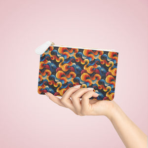 Cosmic Swirl Mini Clutch Bag - Vibrant Pattern for Stylish Occasions