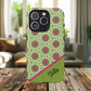 Personalized Meadow Mandala Bloom Vibrant Flower  — Green & Pink Geometric Daisy Design