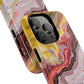 Colorful Red Marble iPhone Case, Tough Magnetic Cases, Stylish iPhone Protection, Unique Gift for iPhone Lovers, iPhone Accessories