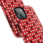 Crimson Gridlock Tough iPhone Magnetic Cases, Durable iPhone Accessories, Gift for Tech Lovers, Modern Design