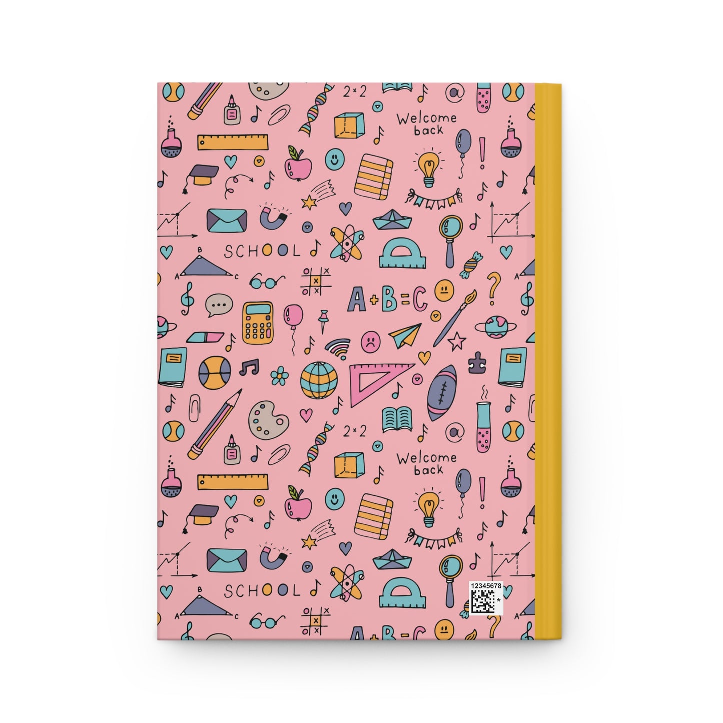 Custom Pink Chalkboard Chic Composition Book Inspired Ruled Hardcover Journal for Kids, Fun School Notebook, Customizable Composition Book, Back to School Gift, Learning Organizer