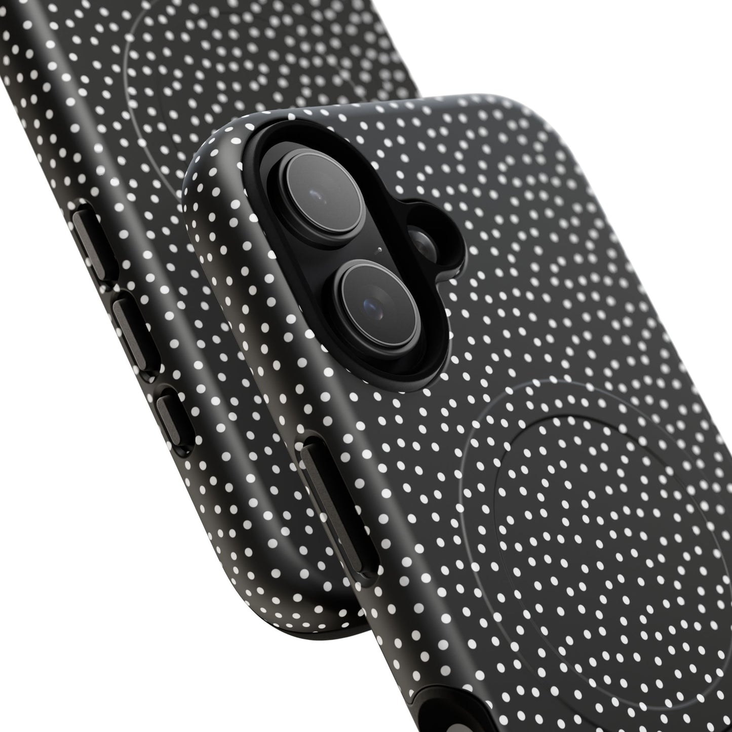 Small Polka Dot Tough iPhone Magnetic Case, Durable iPhone Accessories, Gifts for Tech Lovers, Modern Design.