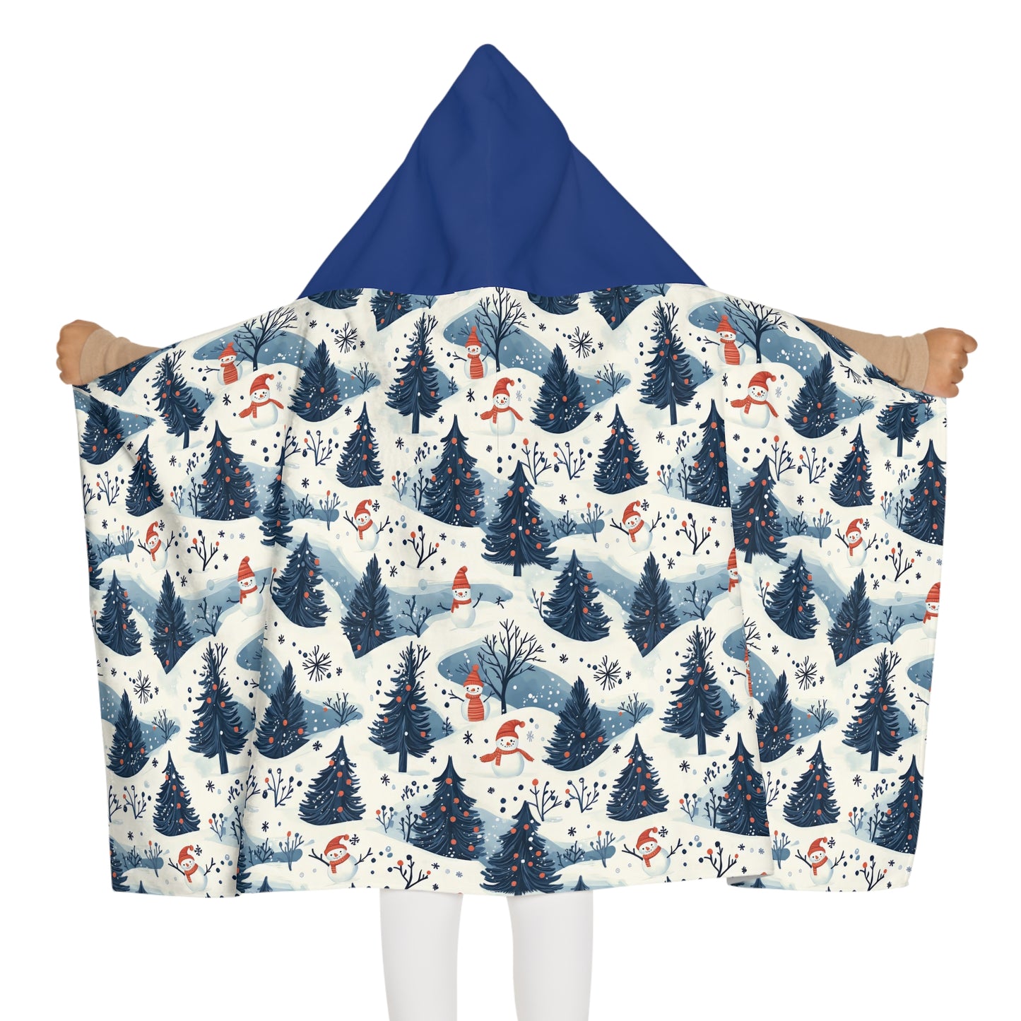 Frosty Forest Snuggle Youth Hooded Towel