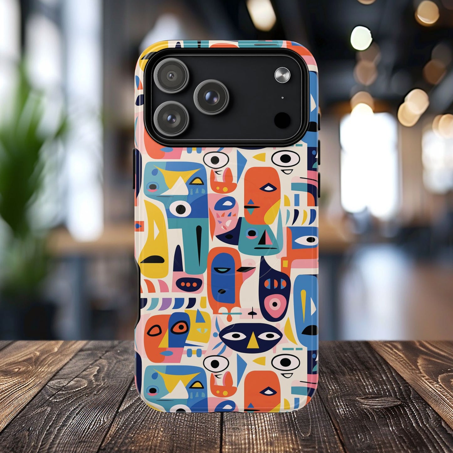 Vibrant Phone Case,  Magnetic iPhone Cover, Colorful Abstract Protection, Trendy Gift, Unique Tech Accessory, Art Phone Case