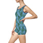 Blue Tropical Bliss Women's Vintage Swimsuit (AOP)