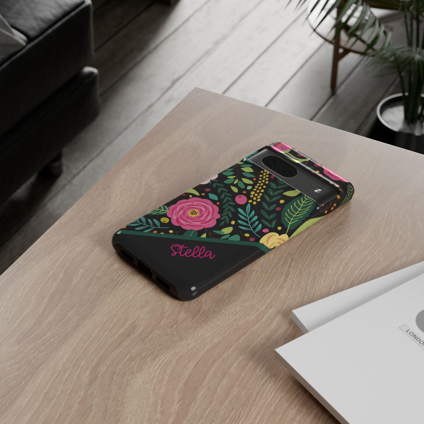 Personalized Floral Fantasy Samsung and Google Pixal Phone Case – Personalized Tough Cases with Colorful Garden Design