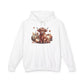 Autumn Highland Cow Charm Lightweight Hooded Sweatshirt