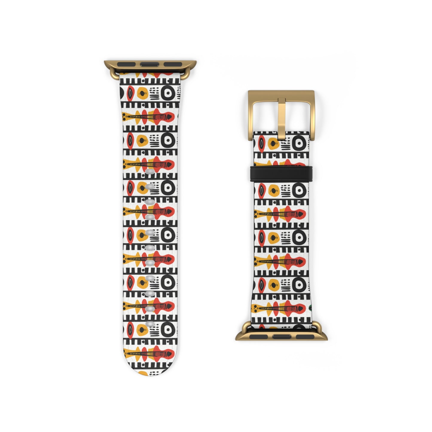 Afrobeat Harmony Vibrant Patterned Watch Band - Stylish and Colorful Accessory for Everyday Wear.