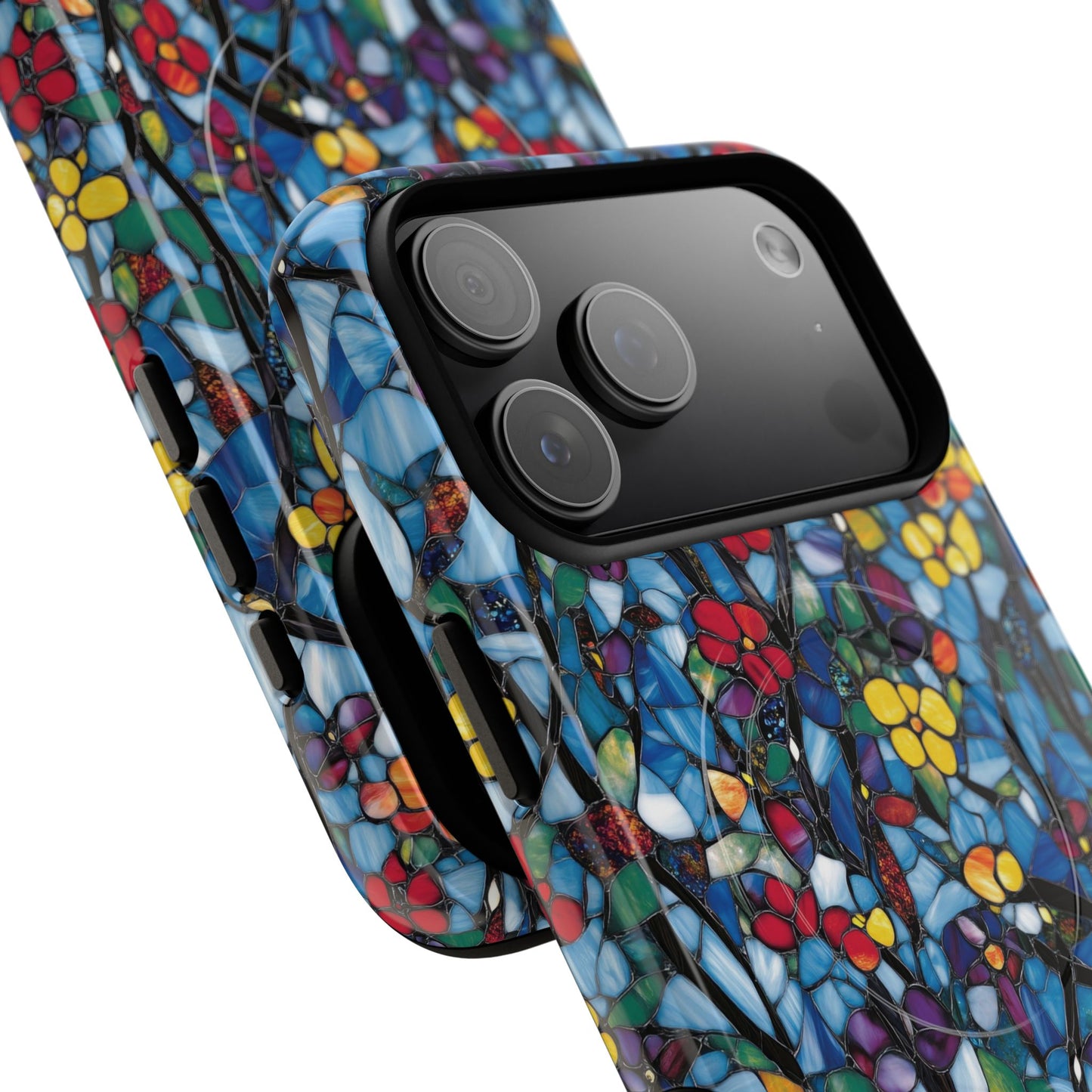 Colorful Floral Phone Case, Tough Magnetic Phone Cover, Durable Tech Accessory, Unique Gift for Her, Vibrant Smartphone Case