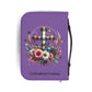 Personalized Floral Cross Bible Cover - Trust in the Lord Design| Baptism | Christening | Anniversary | Birthday Gifts.