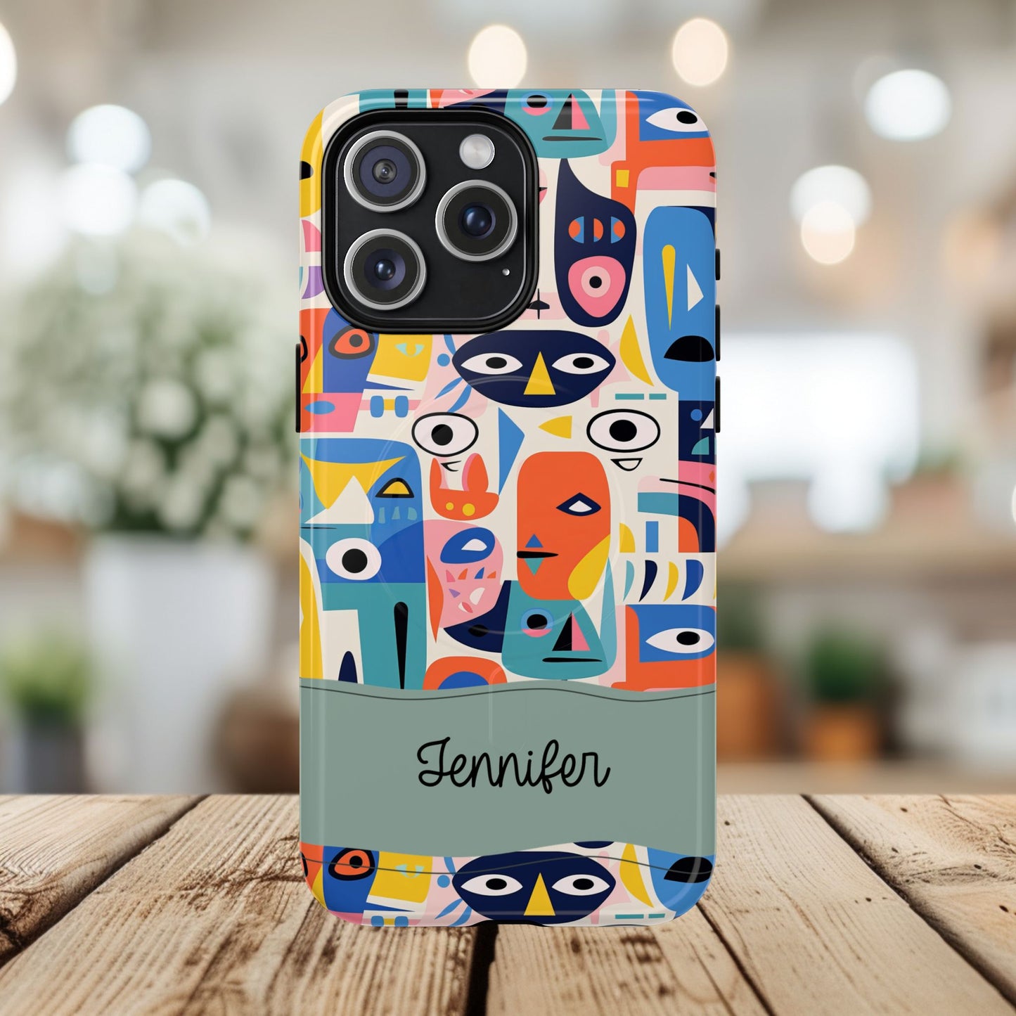 Personalized Vibrant Phone Case,  Magnetic iPhone Cover, Colorful Abstract Protection, Trendy Gift, Unique Tech Accessory, Art Phone Case