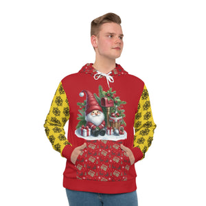 That Ugly Christmas Men's Hoodie with All-Over Print Design - Silky Smooth Polyester Fabric