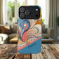 Personalized Sunset Garden Whirl Tough iPhone Magnetic Case for iPhone, Artistic Phone Cover, Durable Protection, Gifts for Her, Unique Style