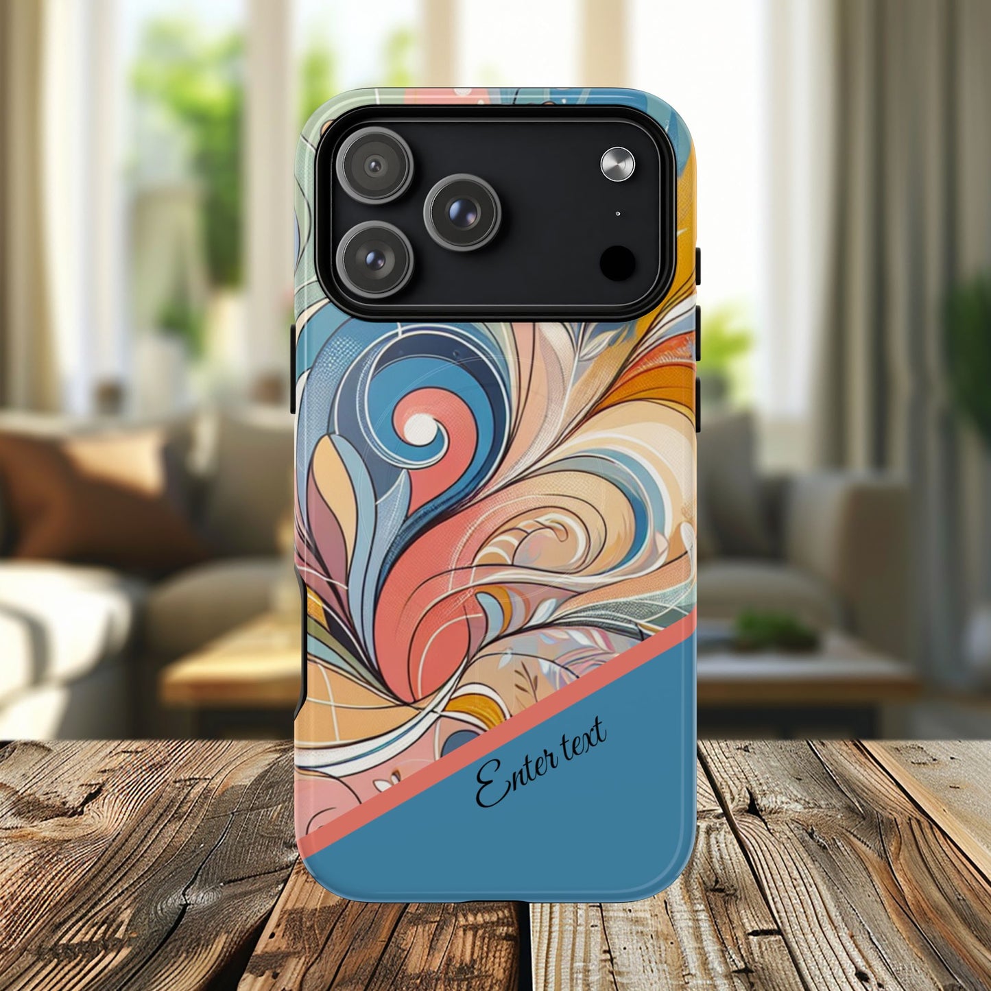 Personalized Sunset Garden Whirl Tough iPhone Magnetic Case for iPhone, Artistic Phone Cover, Durable Protection, Gifts for Her, Unique Style