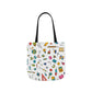 Personalized Classroom Couture Composition Book Inspired Canvas Tote Bag with Colorful Straps, Cute School Bag, Eco-Friendly Tote, Back to School Shopping Bag, Teacher Gift Idea