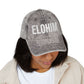 Vintage Embroidered Dad Cap with 'ELOHIM GENESIS 1:1' - Stylish Casual Hat, Gift for Him/Her, Summer Accessory, Trendy Streetwear, Spiritual Fashion