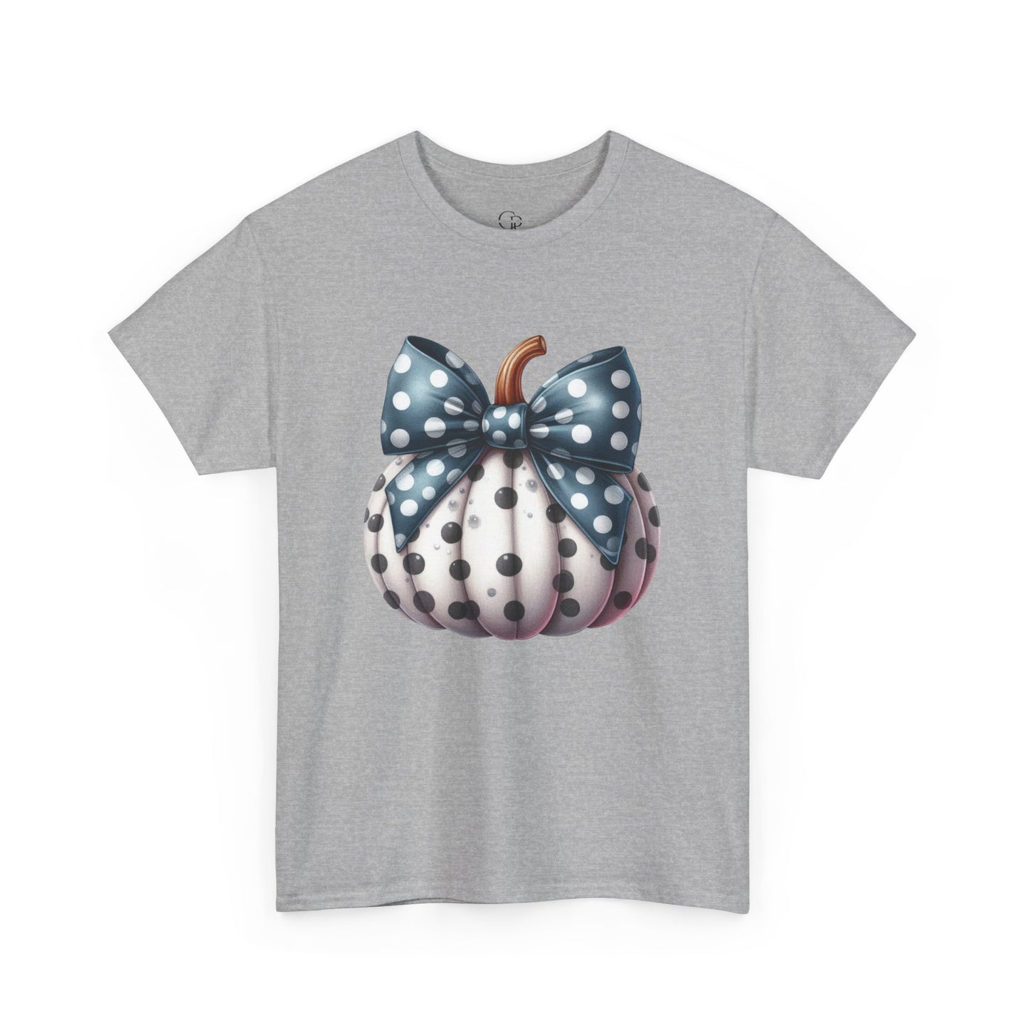 Polka Dot Pumpkin Charm Unisex Heavy Cotton Tee