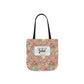 Personalized Brown Doodle Daydream Composition Book Inspired Canvas Tote Bag with Colorful Straps, Cute School Bag, Eco-Friendly Tote, Back to School Shopping Bag, Teacher Gift Idea