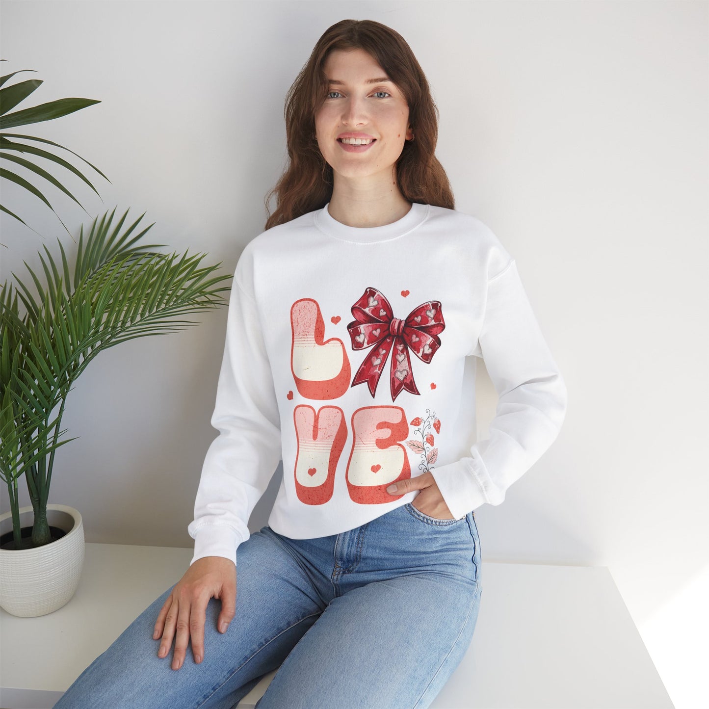LOVE Coquette Unisex Heavy Gildan Blend™ Crewneck Sweatshirt.