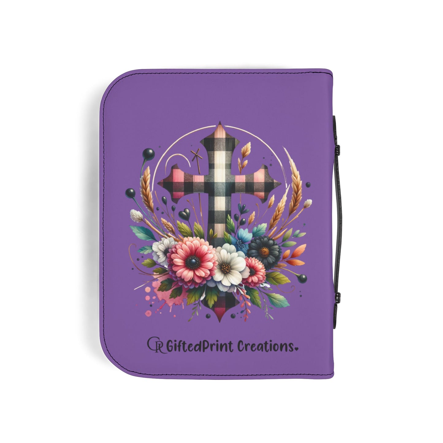 Personalized Floral Cross Bible Cover - Trust in the Lord Design| Baptism | Christening | Anniversary | Birthday Gifts.