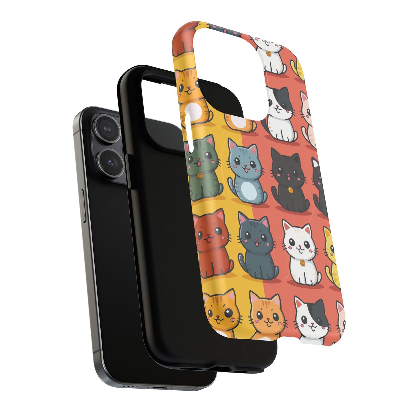 Cute Cat Magnetic Phone Cases for Pet Lovers, Durable Cases, Animal Design, Fun Gift, Unique Accessories