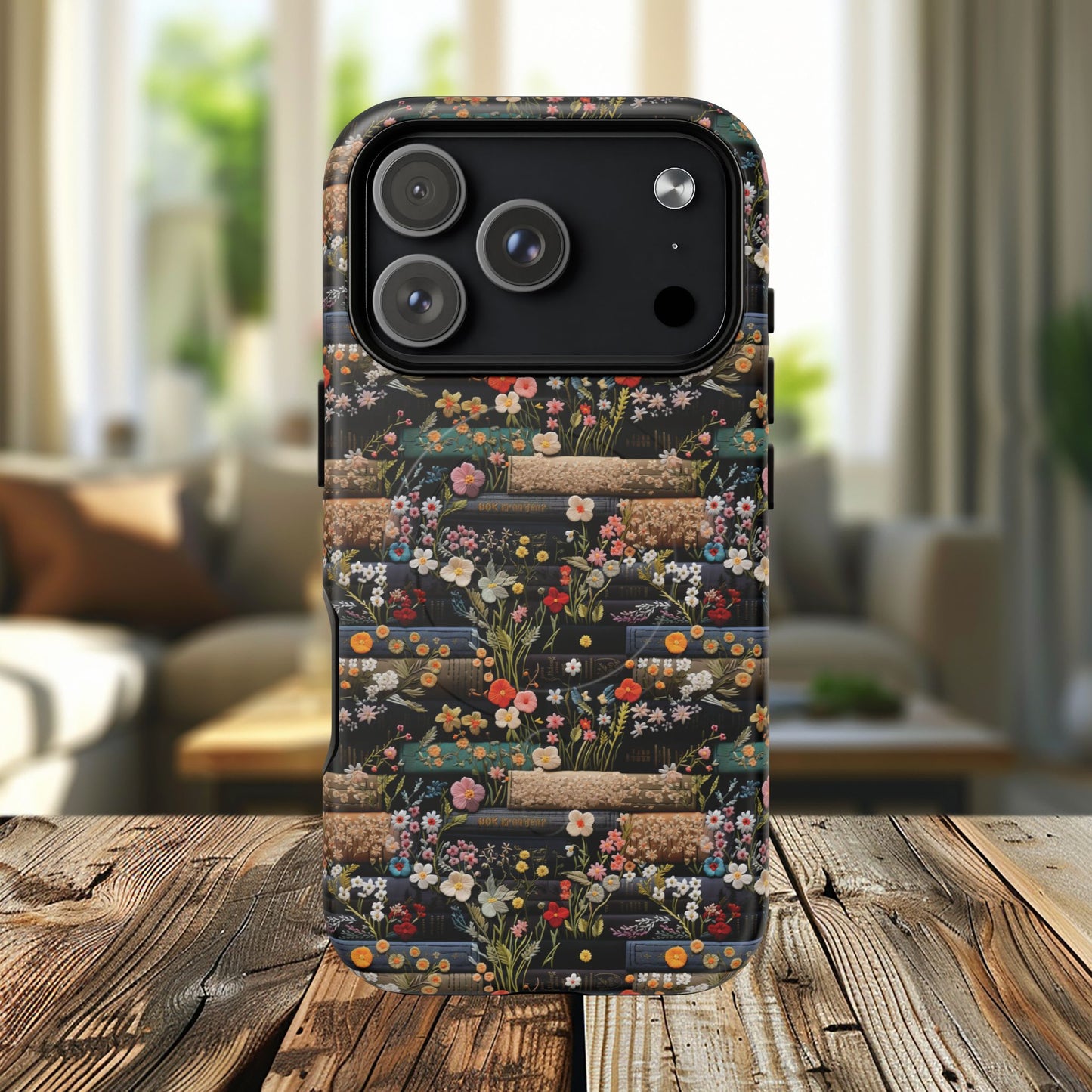 Floral Library Dreams Tough iPhone Magnetic Cases, Stylish Protective Cover, Customizable Gift for Nature Lovers, Festive Accessory for iPhone