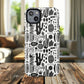 Abstract Monochrome Tough Magnetic iPhone Cases, Stylish Phone Cover, Durable Phone Protector, Modern Tech Accessories, Unique Gift Ideas