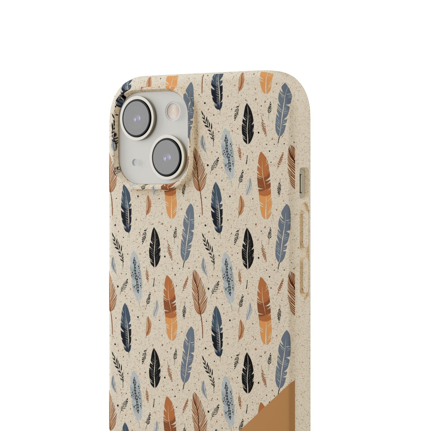 Personalized Whispering Feathers Samsung and iPhone Biodegradable Case, Custom Name Case.