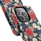 Liberty in Bloom Tough iPhone Magnetic Case, Floral Design, Gift for Moms, Gift for Dads,  iPhone Accessories, Patriotic iPhone Accessory.