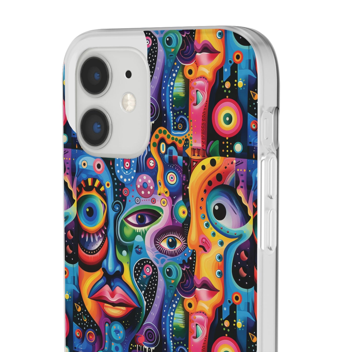 Psychedelic Visions Flexi iPhone and Samsung Case - Colorful Abstract Design.