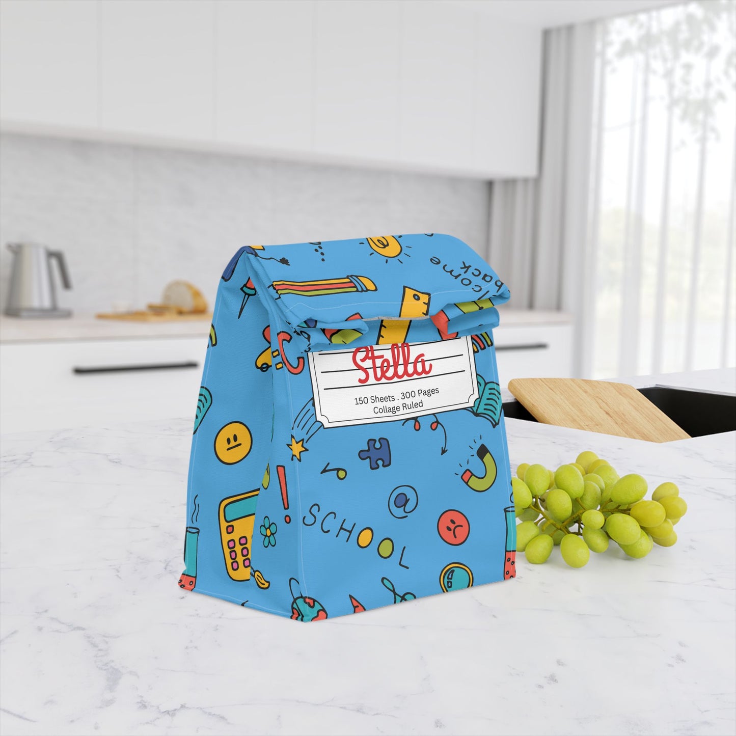 Custom Classroom Couture Composition Book Inspired Stylish Polyester Lunch Box for Kids - Perfect for School, Picnics, or Snacks | Personalized ABC Design, Back to School, Family [...]