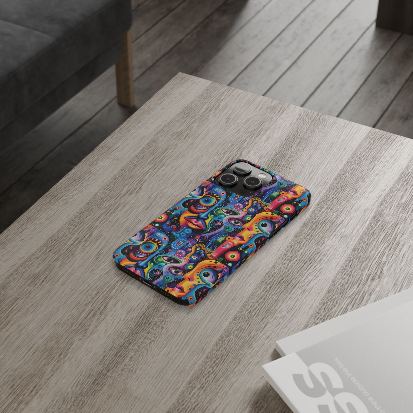Psychedelic Visions Slim iPhone Case - Vibrant Design for Artistic Souls