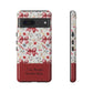 Personalized Rosette Coquette Phone Case - Custom Name/Message 'I Am Stronger Than The Storm' Floral Bow Protective Case