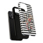 Grace in Bloom Tough Magnetic iPhone Case with Floral Cross Design, Boho iPhone Cover, Striped iPhone Case, Unique Religious Gift, Trendy Cell iPhone Accessory.