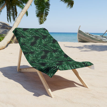 Tropical Bliss Black Beach Towel