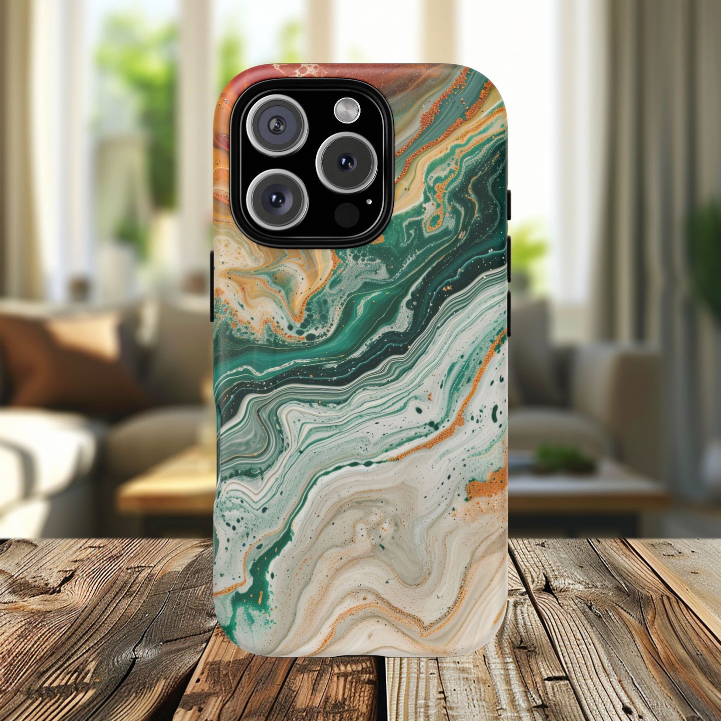 Stylish Tough Acrylic Magnetic iPhone Cases for Everyday Protection, Marble Design, Unique Gifts for Tech Lovers, Holiday Essentials