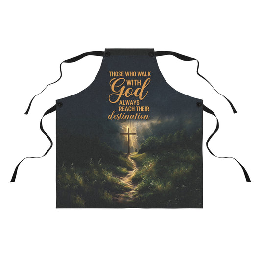 Those Who Walk with GOD Apron with Detachable Straps - Lightweight Cooking Accessory