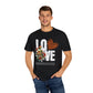 Romantic Floral Love T-Shirt | Unisex Garment-Dyed Tee for Couples