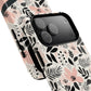 Personalized Floral Blush Garden Whisper Tough Magnetic MagSafe® iPhone® 13, 14, 15, 16, 17, Pro, Pro Max, Plus Cases (Custom Name).