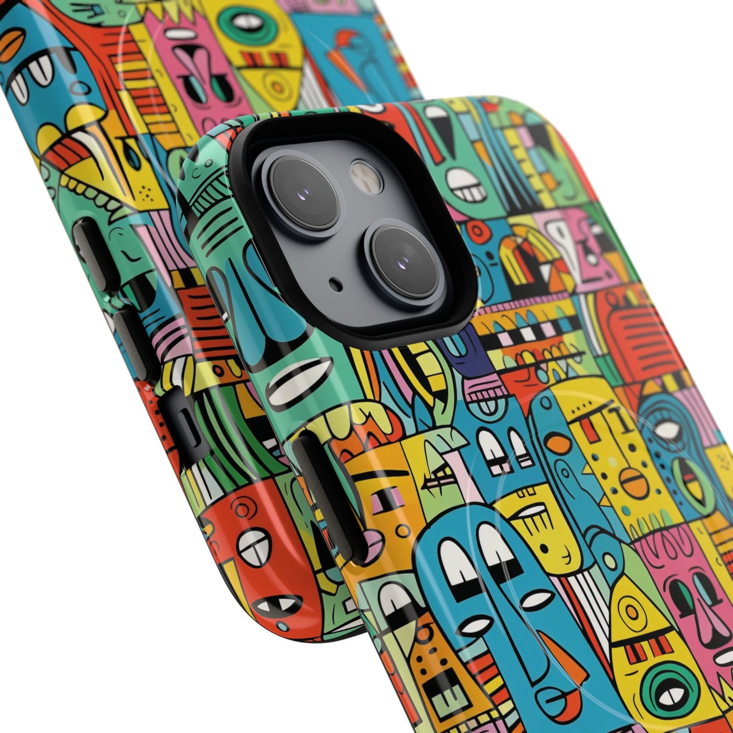 Vibrant Art Magnetic Phone Case, Colorful Protector, Unique iPhone Case, Gift for Artists, Trendy Tech Accessory