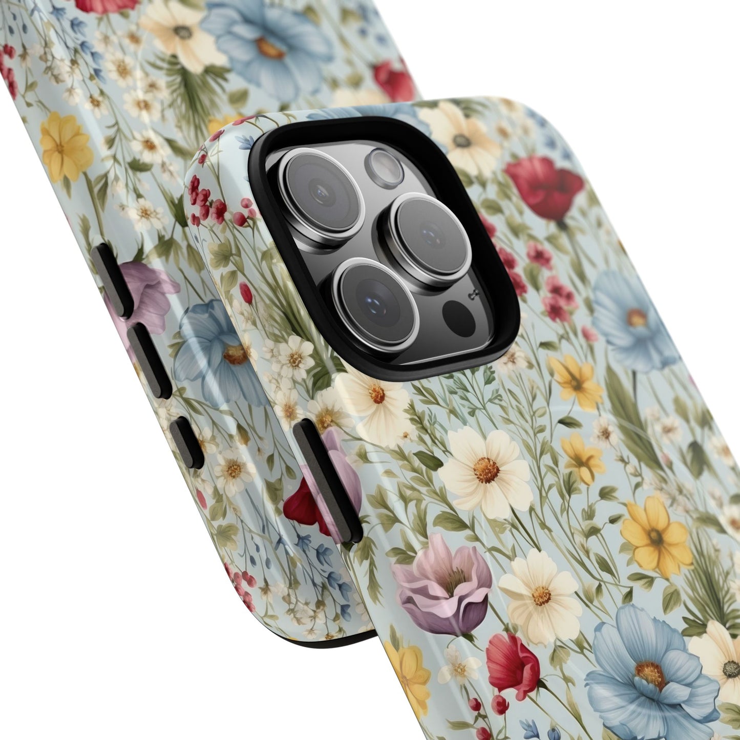 Meadow Whispers Tough iPhone Magnetic Case, Durable iPhone Protection, MagSafe Compatibility Phone Gift for Her, Spring Vibes, Modern Floral Design, Unique Gift Idea
