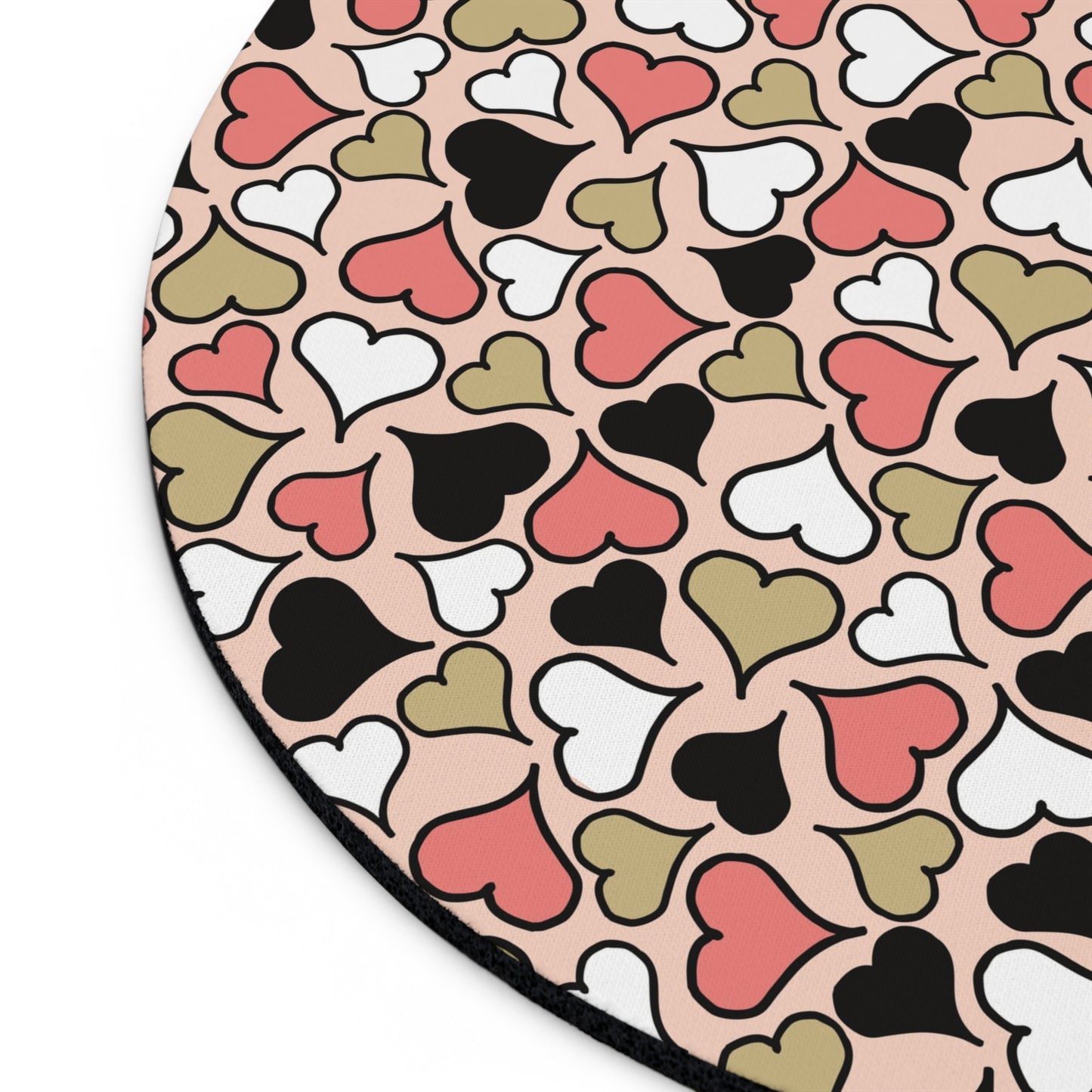 Hearts and Hearts Pattern Mouse Pad - Cute Office Accessory for Valentine’s Day