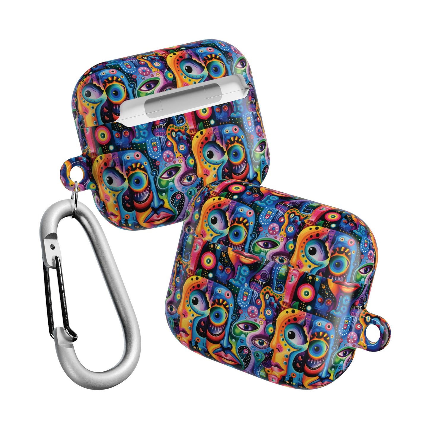Psychedelic Visions Colorful Artistic AirPod Case - Unique Design for Music Lovers