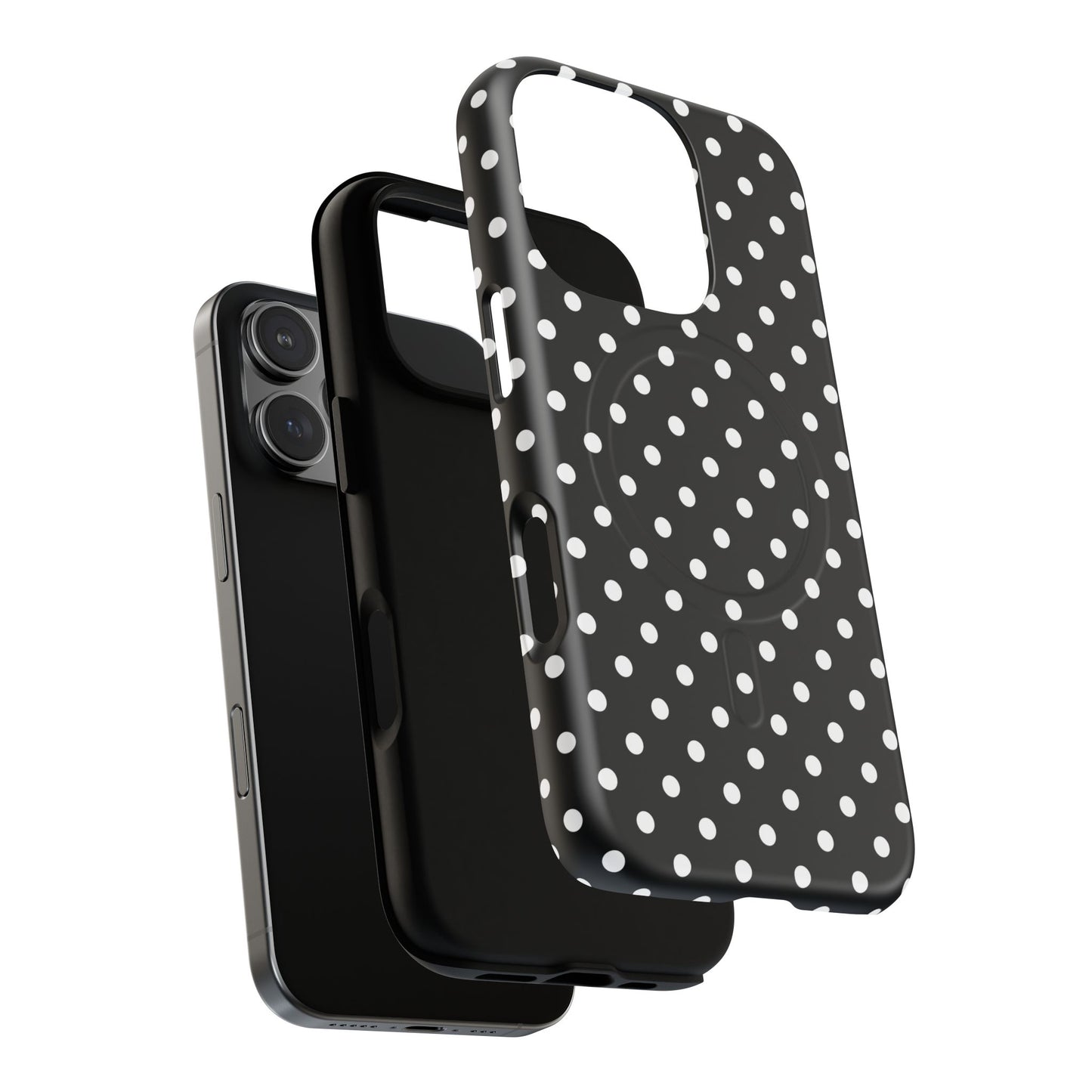 Polka Dot Tough iPhone Magnetic Case, Stylish iPhone Cover for Protection, Unique Gift for Birthdays, Holidays, Tech Lovers