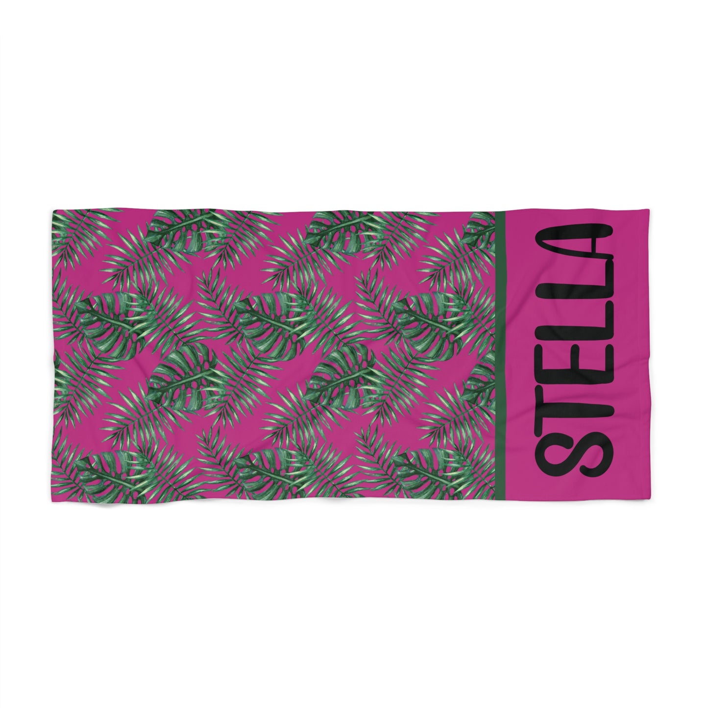Tropical Bliss Pink Beach Towel