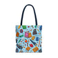 Blue Academic Adventures Tote Bag