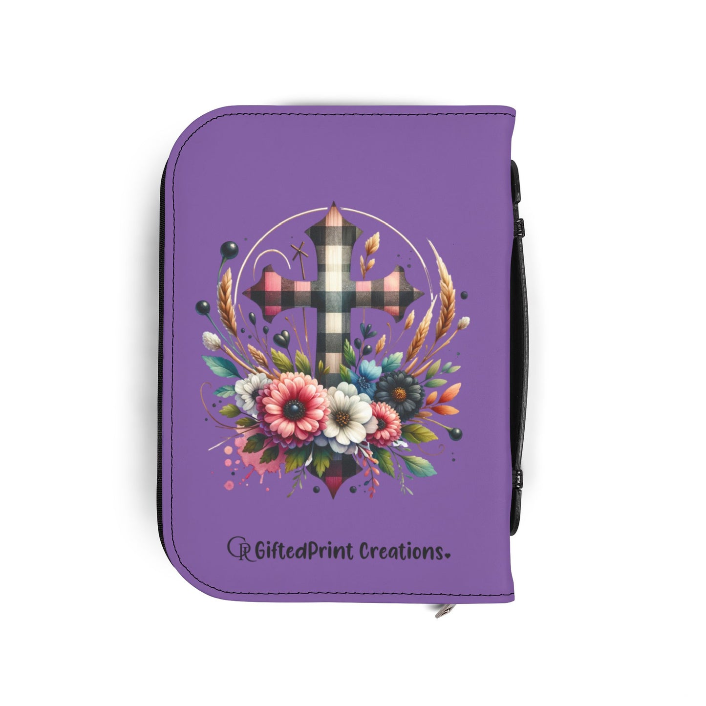 Personalized Floral Cross Bible Cover - Trust in the Lord Design| Baptism | Christening | Anniversary | Birthday Gifts.