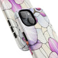 Orchid Grace Tough iPhone Magnetic Case, Protective iPhone Cover, Trendy Stained Glass Design, Floral Gift, Unique iPhone Accessory, Durable iPhone Case